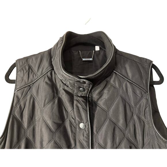Chico’s Rib Trim Black Vest Size 12 Quilted (Chico’s Size 2) Large - Picture 4 of 13